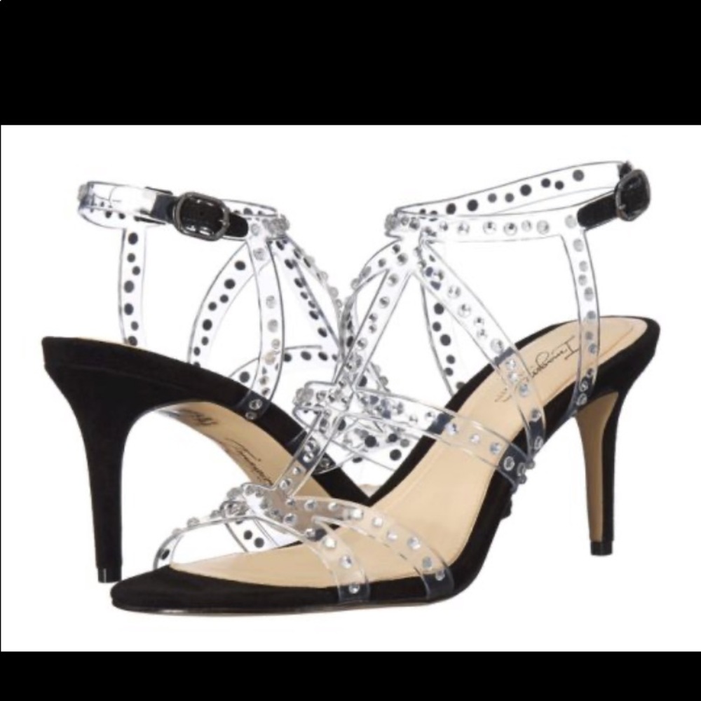 Vince Camuto clear strap dress sandal